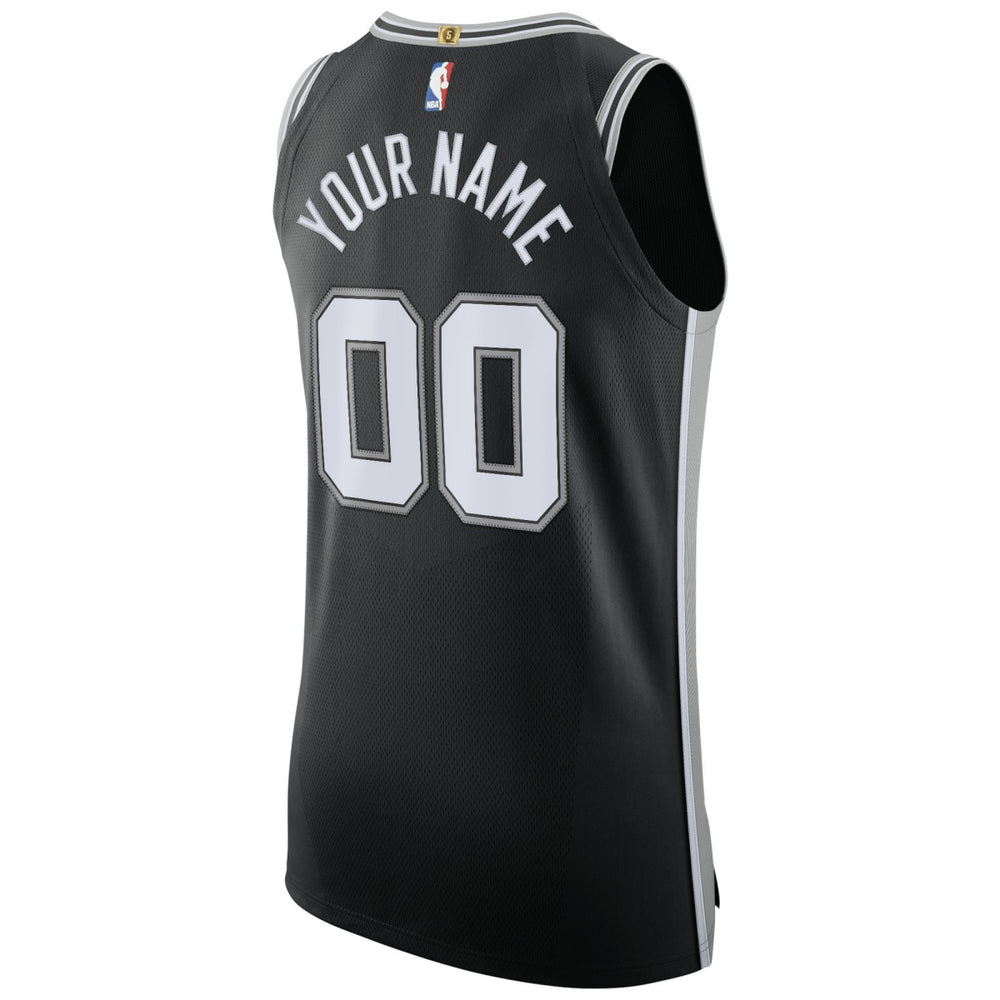 NBA San Antonio Spurs Authentic Custom Jersey Black