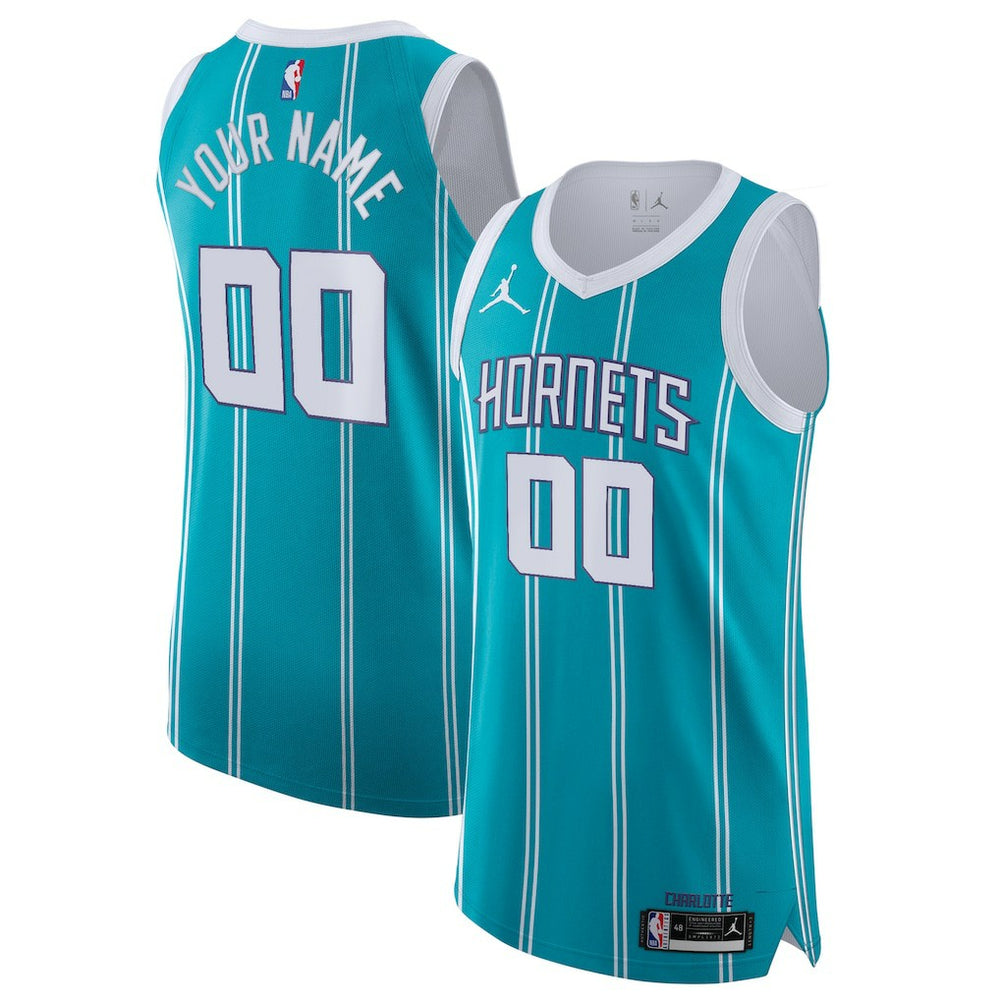 NBA Charlotte Hornets Jordan Brand 2020/21 Authentic Custom Jersey Teal