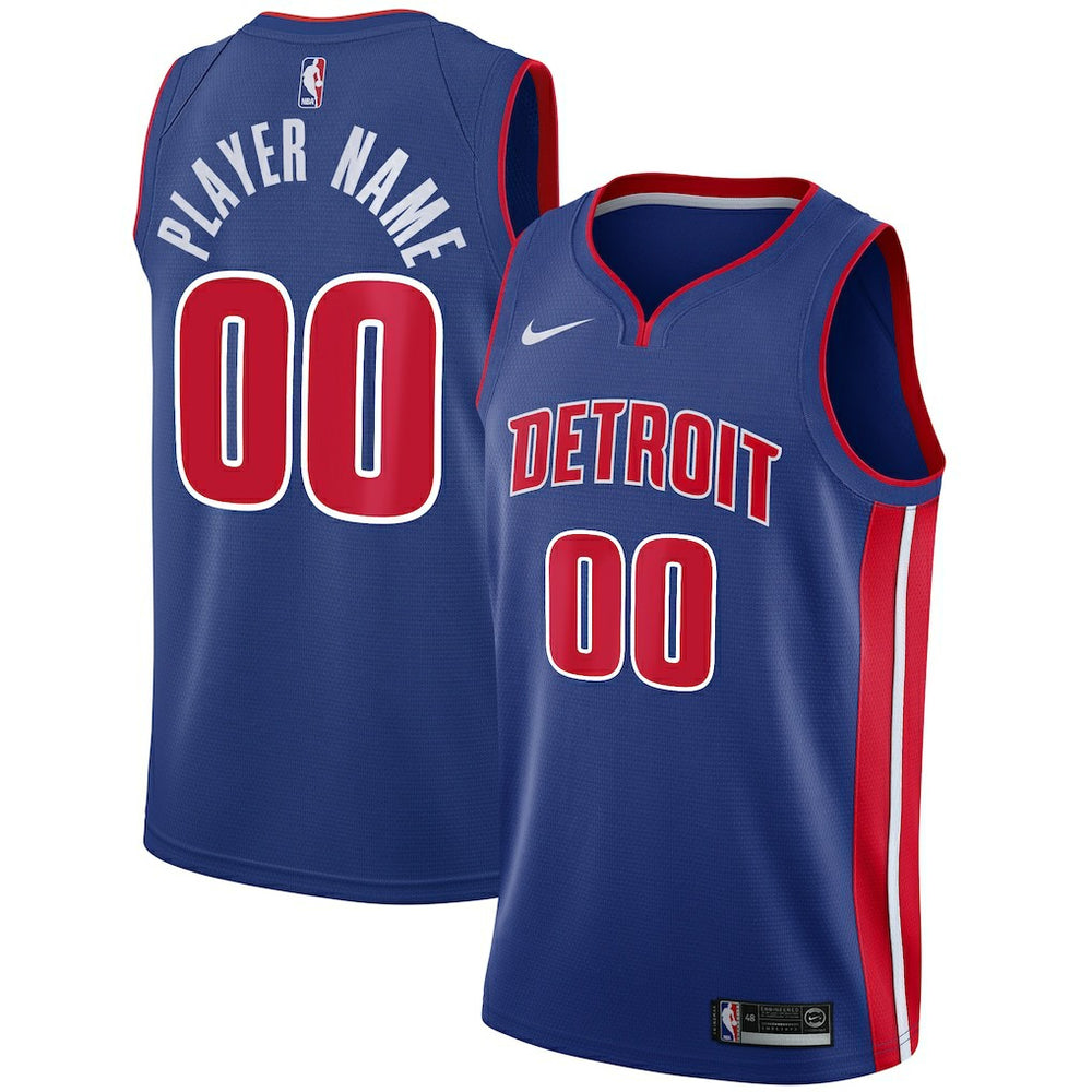 NBA Detroit Pistons Swingman Custom Jersey Blue sale