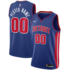 NBA Detroit Pistons Swingman Custom Jersey Blue sale