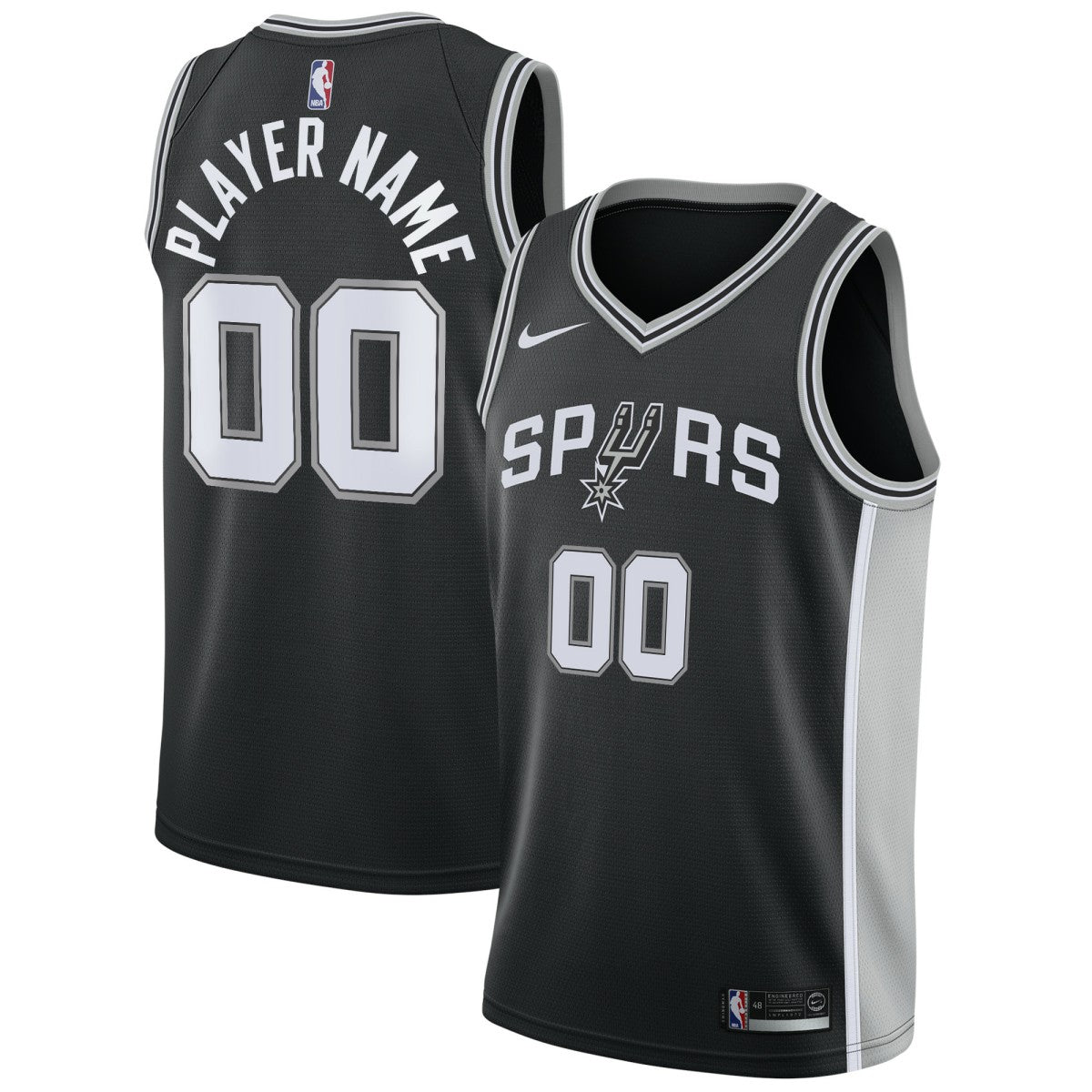 NBA San Antonio Spurs Swingman Custom Jersey Black