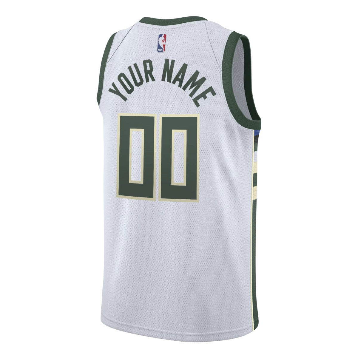 NBA Milwaukee Bucks Swingman Custom Jersey White