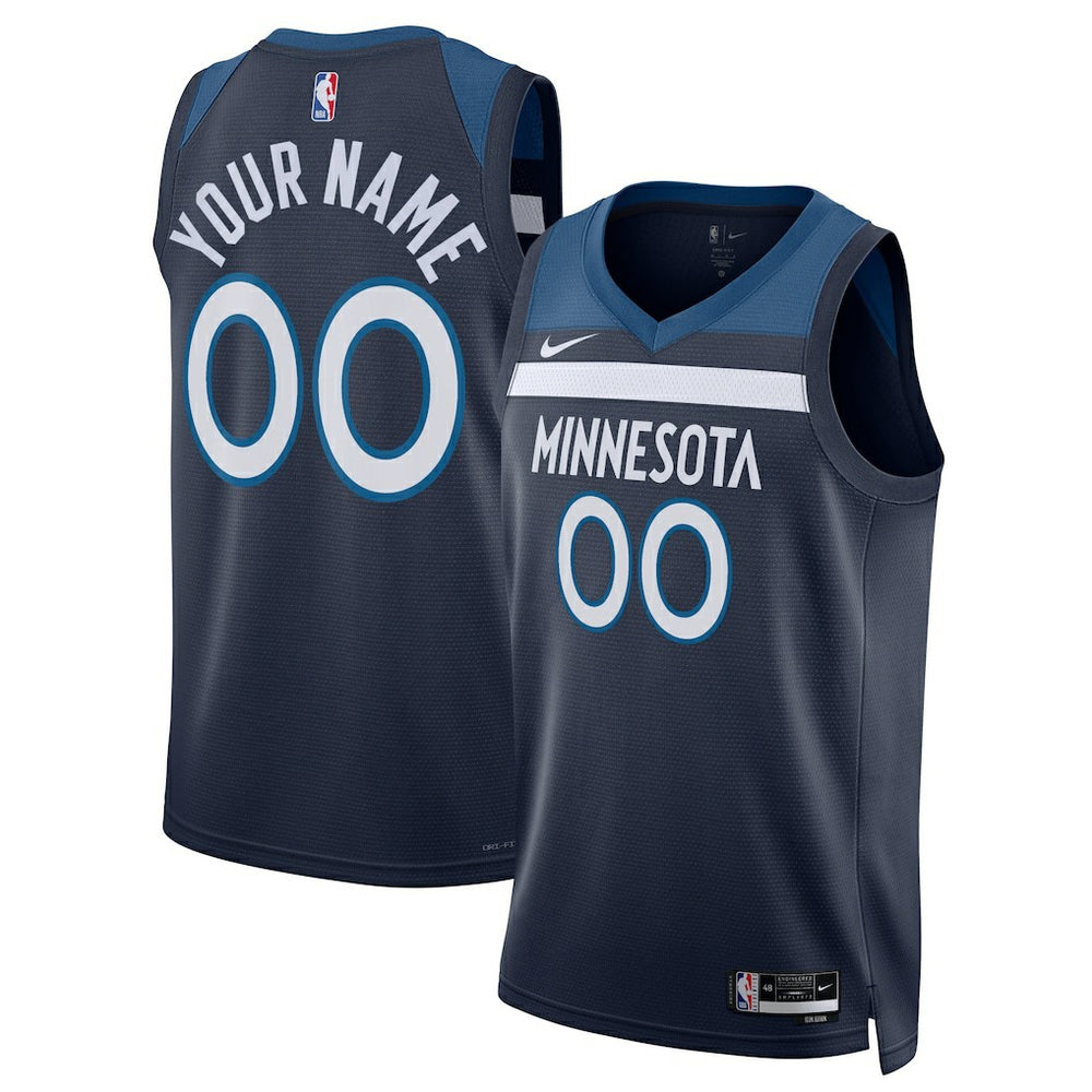 NBA Minnesota Timberwolves Unisex Swingman Custom Jersey Navy