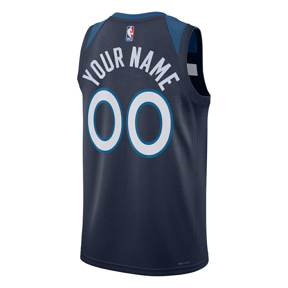 NBA Minnesota Timberwolves Unisex Swingman Custom Jersey Navy