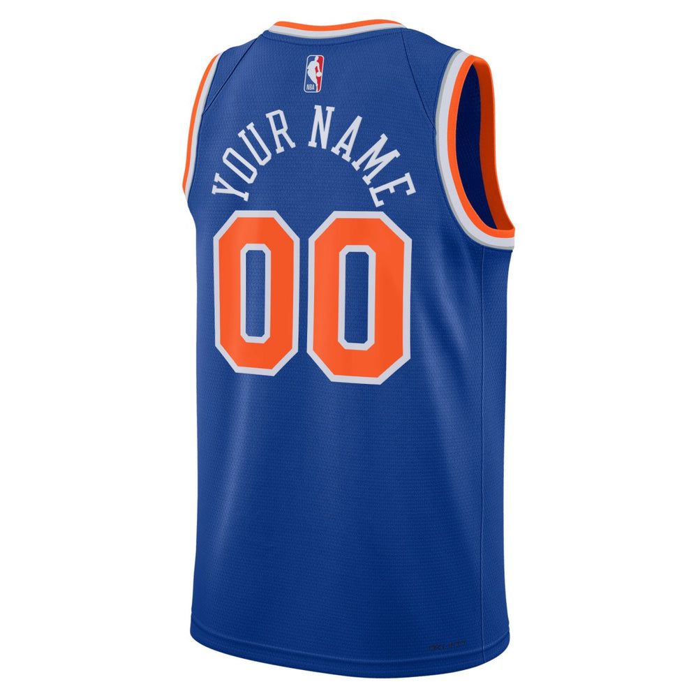 NBA New York Knicks Unisex Swingman Custom Jersey Blue