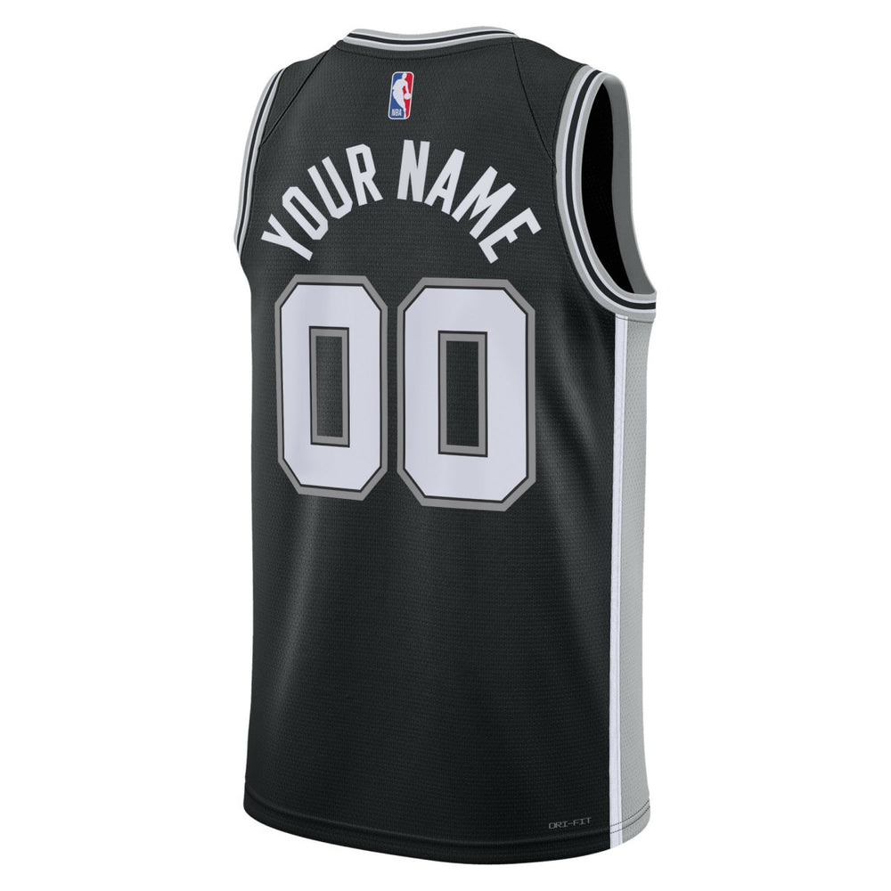 NBA San Antonio Spurs Unisex Swingman Custom Jersey Black