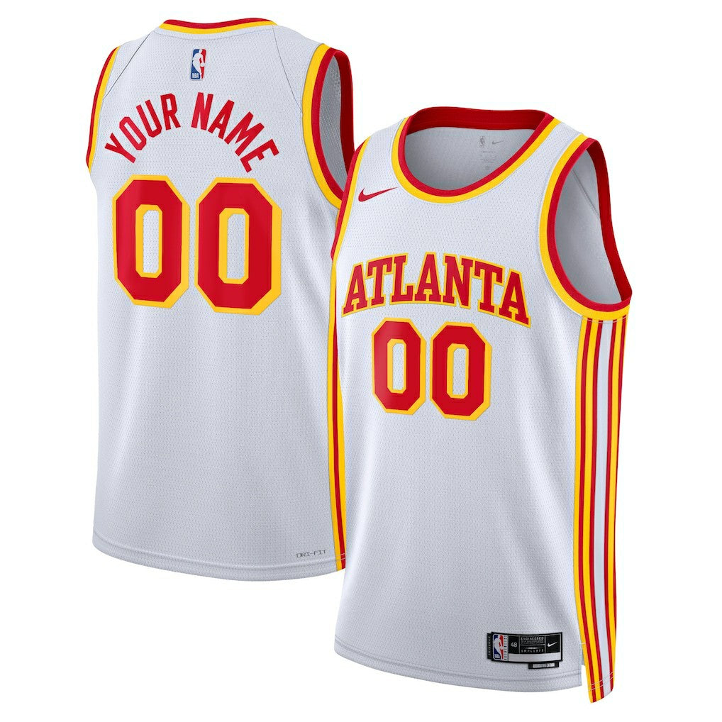 NBA Atlanta Hawks Unisex Swingman Custom Jersey White