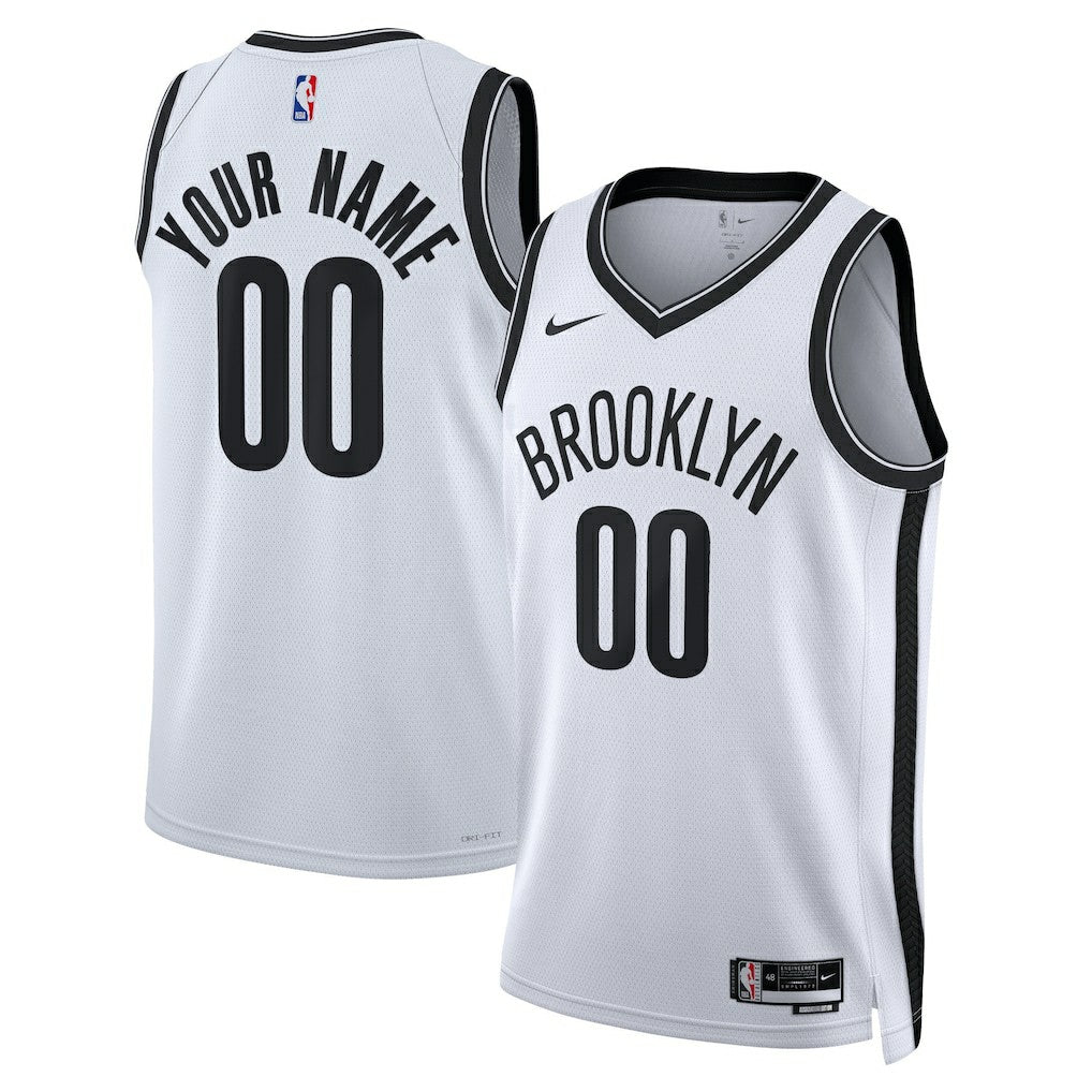 NBA Brooklyn Nets Unisex Swingman Custom Jersey White