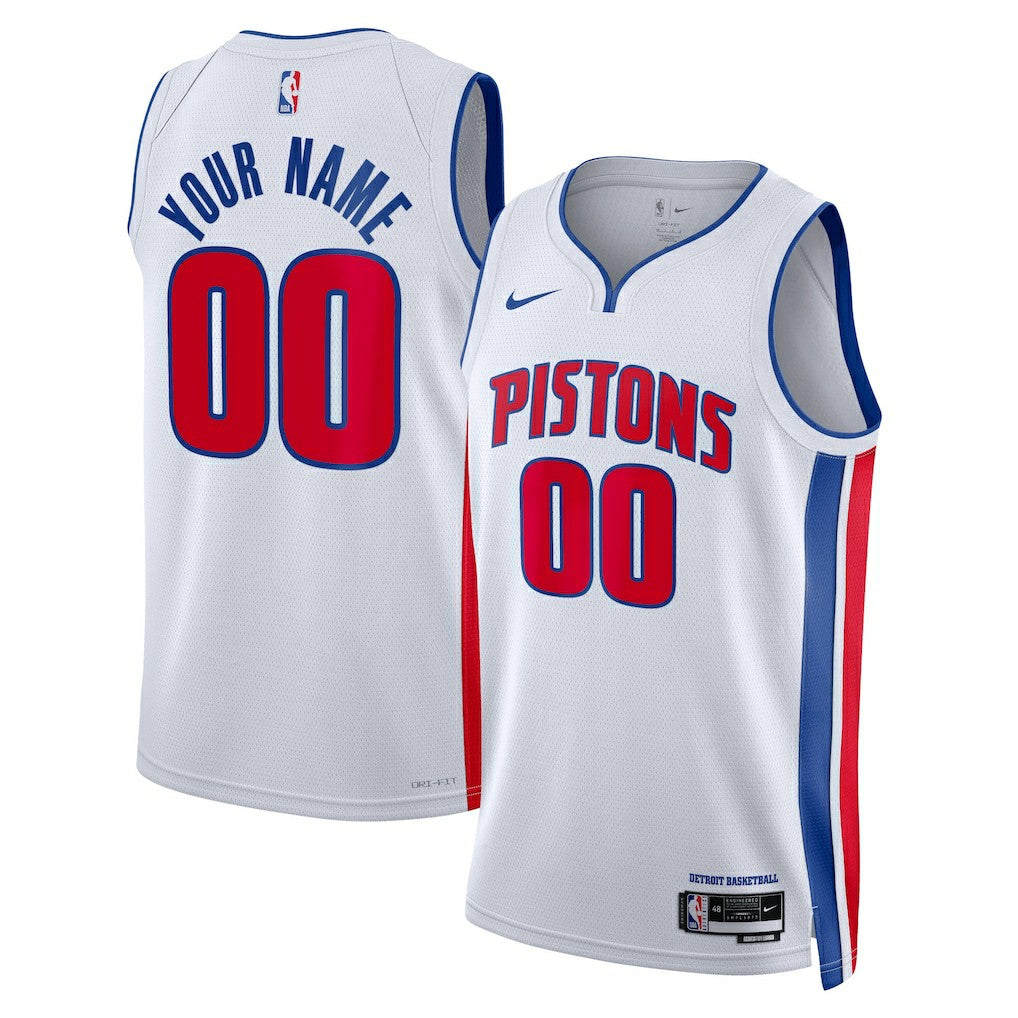 NBA Detroit Pistons Unisex Swingman Custom Jersey White sale