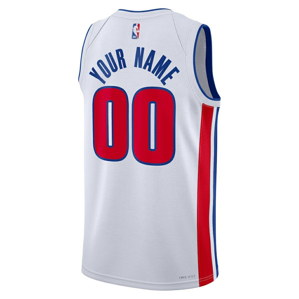 NBA Detroit Pistons Unisex Swingman Custom Jersey White sale