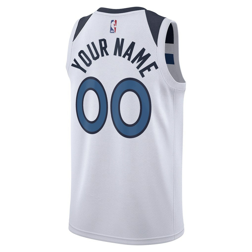 NBA Minnesota Timberwolves Unisex Swingman Custom Jersey White