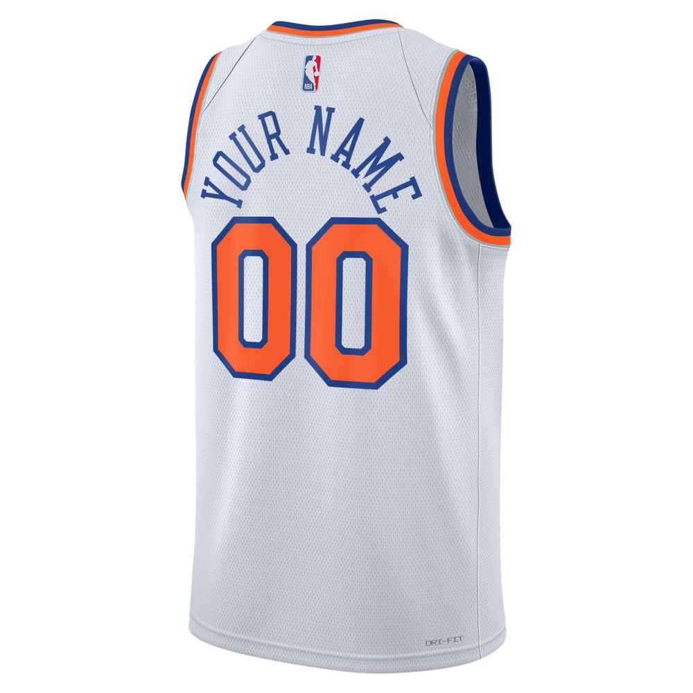 NBA New York Knicks Unisex Swingman Custom Jersey White