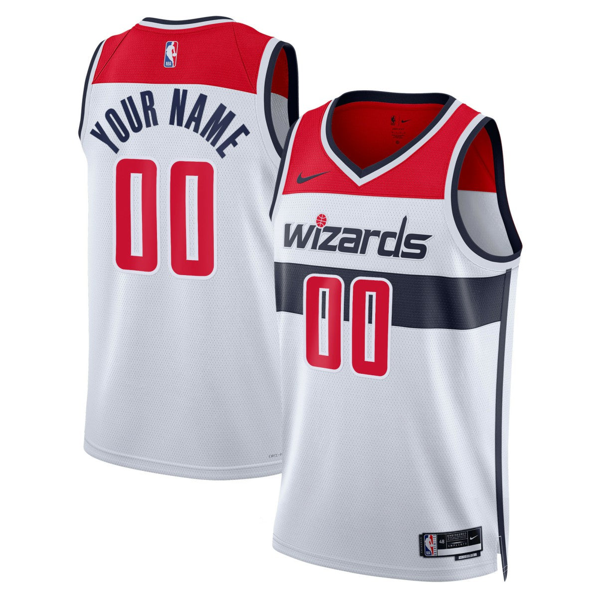 NBA Washington Wizards Unisex Swingman Custom Jersey White