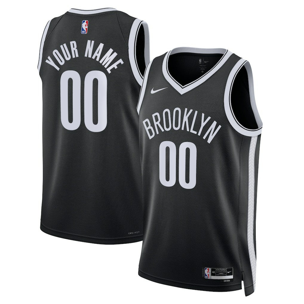 NBA Brooklyn Nets Unisex Swingman Custom Jersey Black