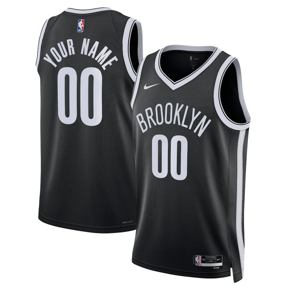 NBA Brooklyn Nets Unisex Swingman Custom Jersey Black