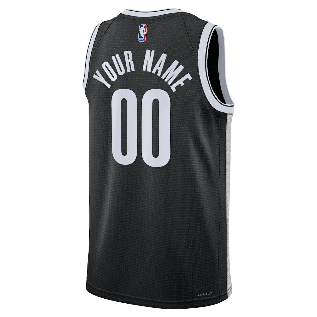 NBA Brooklyn Nets Unisex Swingman Custom Jersey Black
