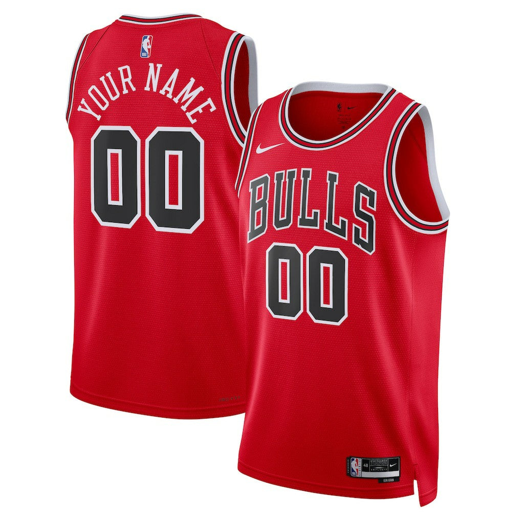 NBA Chicago Bulls Unisex Swingman Custom Jersey Red sale