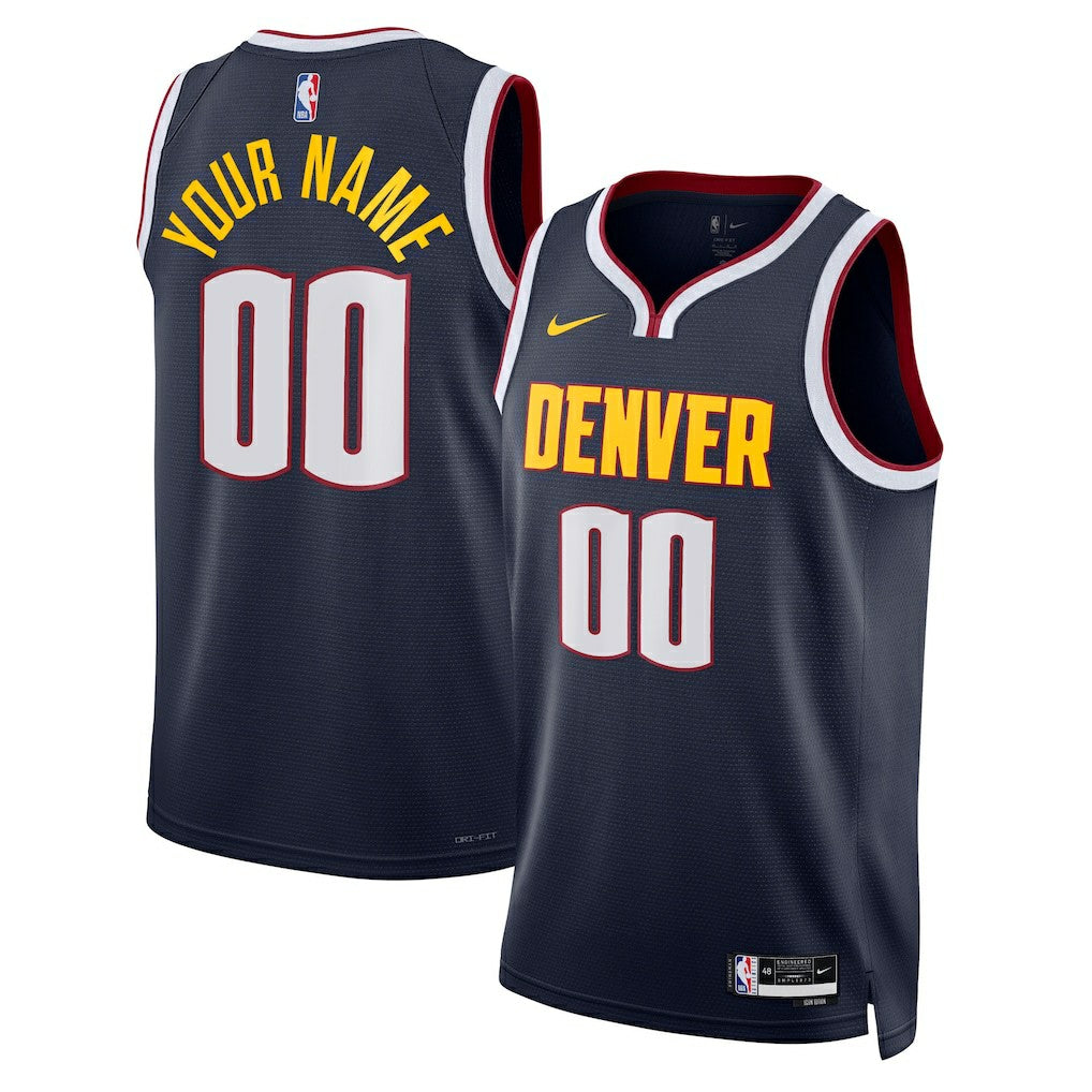 NBA Denver Nuggets Unisex Swingman Custom Jersey Navy sale
