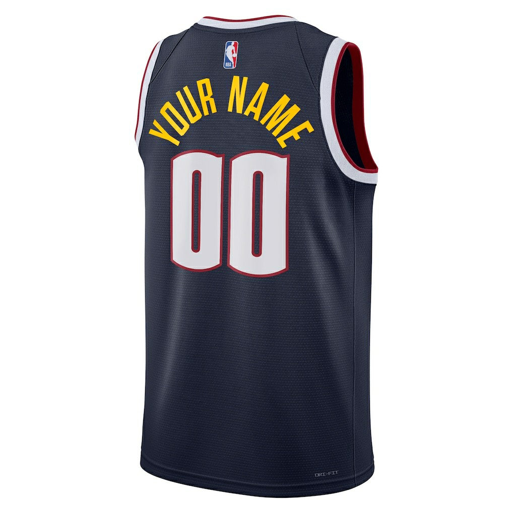 NBA Denver Nuggets Unisex Swingman Custom Jersey Navy sale