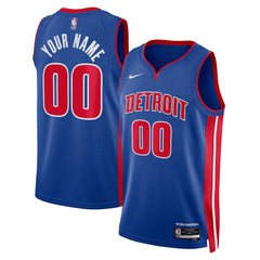 NBA Detroit Pistons Unisex Swingman Custom Jersey Blue sale