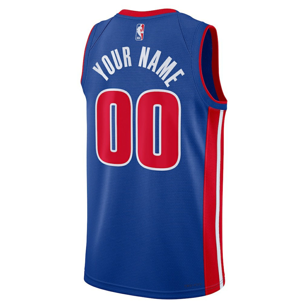 NBA Detroit Pistons Unisex Swingman Custom Jersey Blue sale
