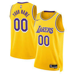 NBA Los Angeles Lakers Unisex Swingman Custom Jersey Gold