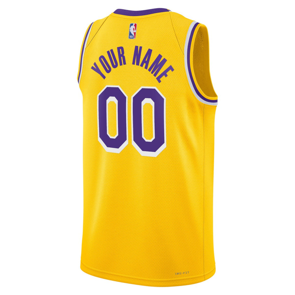 NBA Los Angeles Lakers Unisex Swingman Custom Jersey Gold