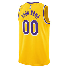 NBA Los Angeles Lakers Unisex Swingman Custom Jersey Gold