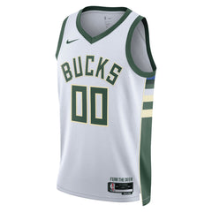 NBA Milwaukee Bucks Unisex Swingman Custom Jersey White