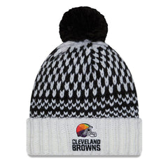 Women's 2023 NFL Crucial Catch Cuffed Pom Knit Hat - Cleveland Browns