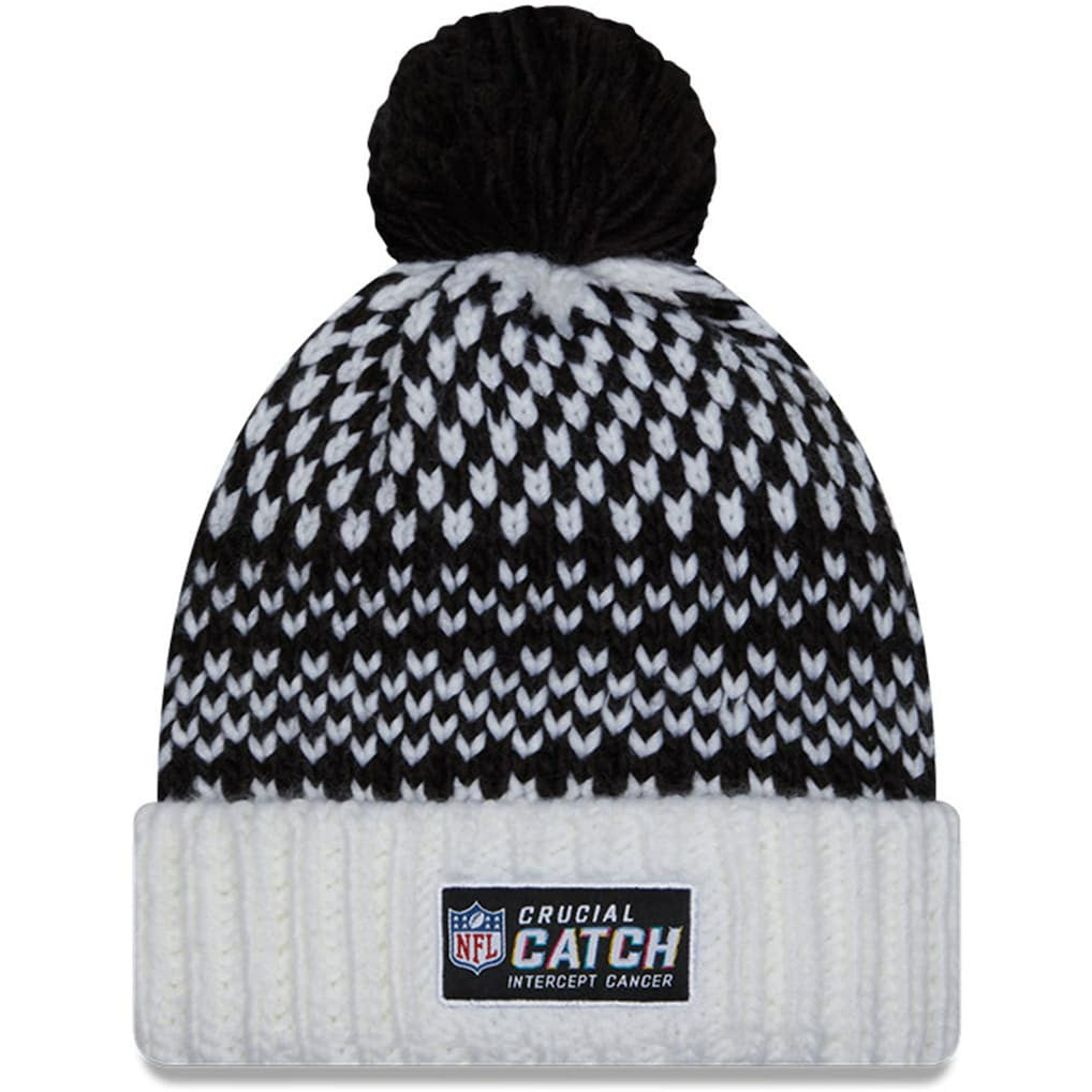 Women's 2023 NFL Crucial Catch Cuffed Pom Knit Hat - New Orleans Saints