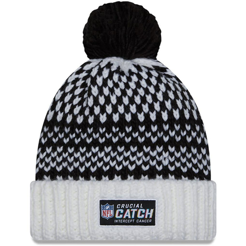 Women's 2023 NFL Crucial Catch Cuffed Pom Knit Hat - New Orleans Saints