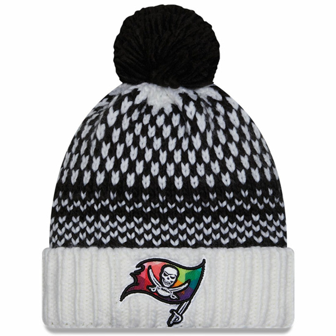 Women's 2023 NFL Crucial Catch Cuffed Pom Knit Hat - Tampa Bay Buccaneers
