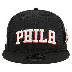 NBA Philadelphia 76ers Post-Up Pin Mesh 9FIFTY Snapback Hat
