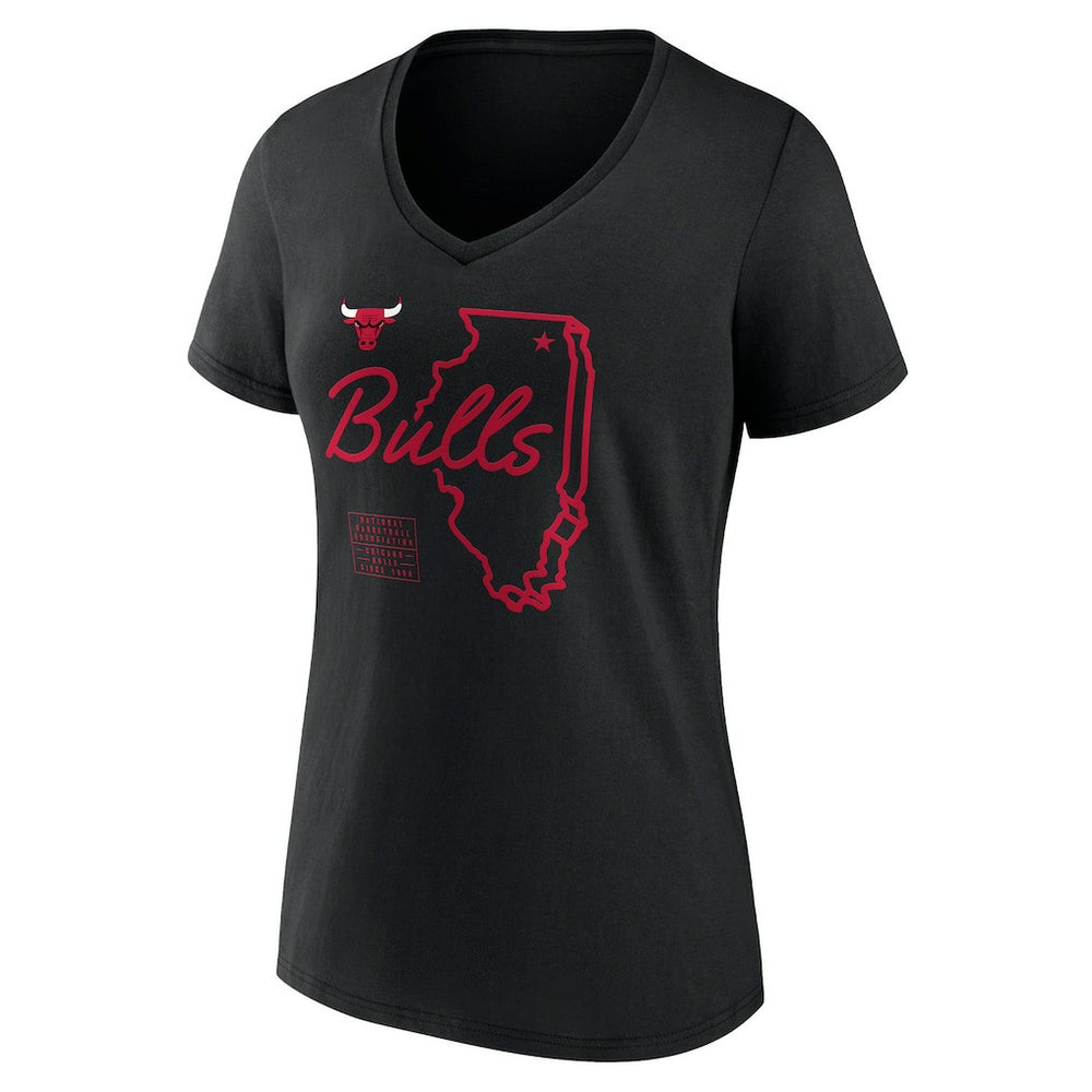 NBA Chicago Bulls Women's Announcer V-Neck T-Shirt sale