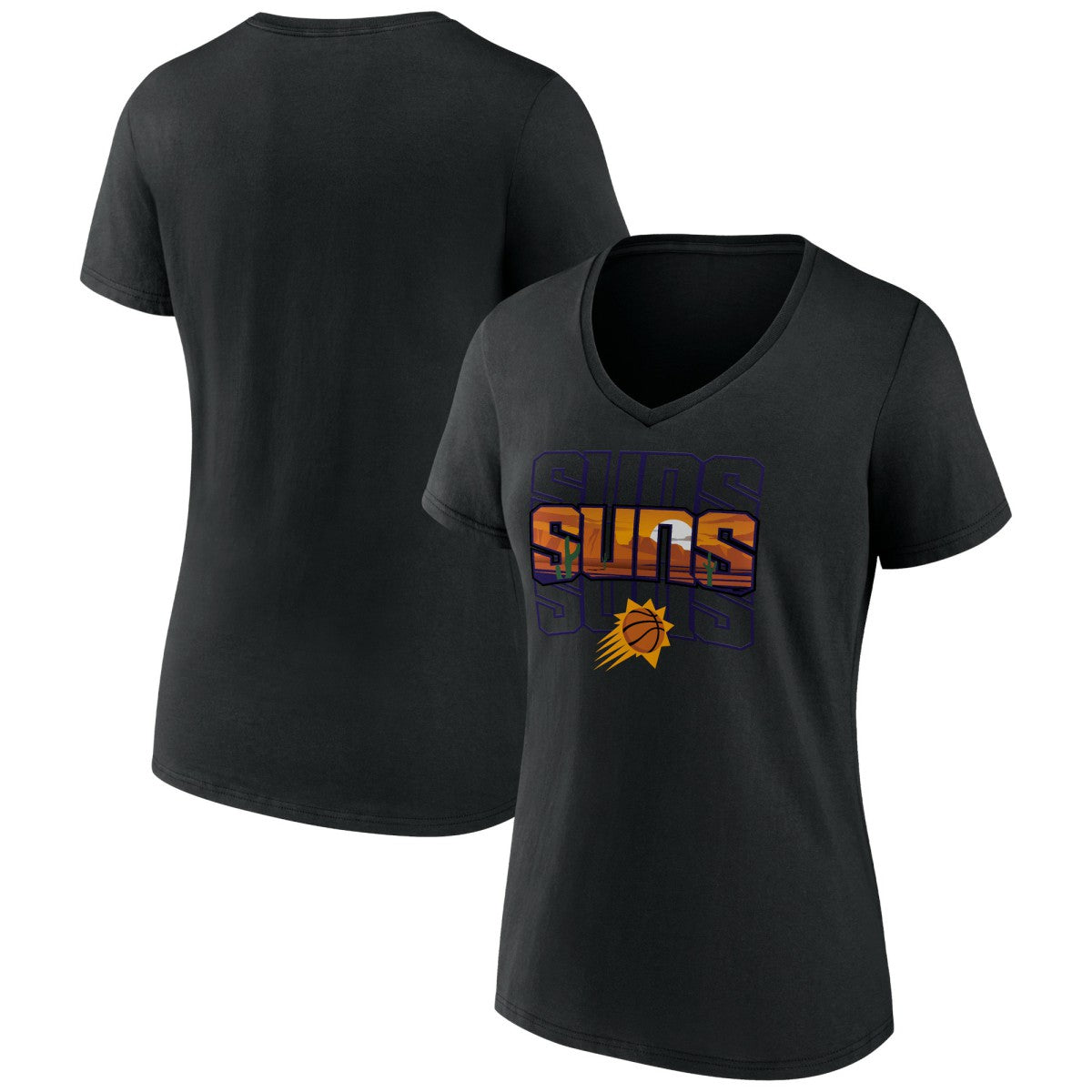 NBA Phoenix Suns Women's Announcer V-Neck T-Shirt