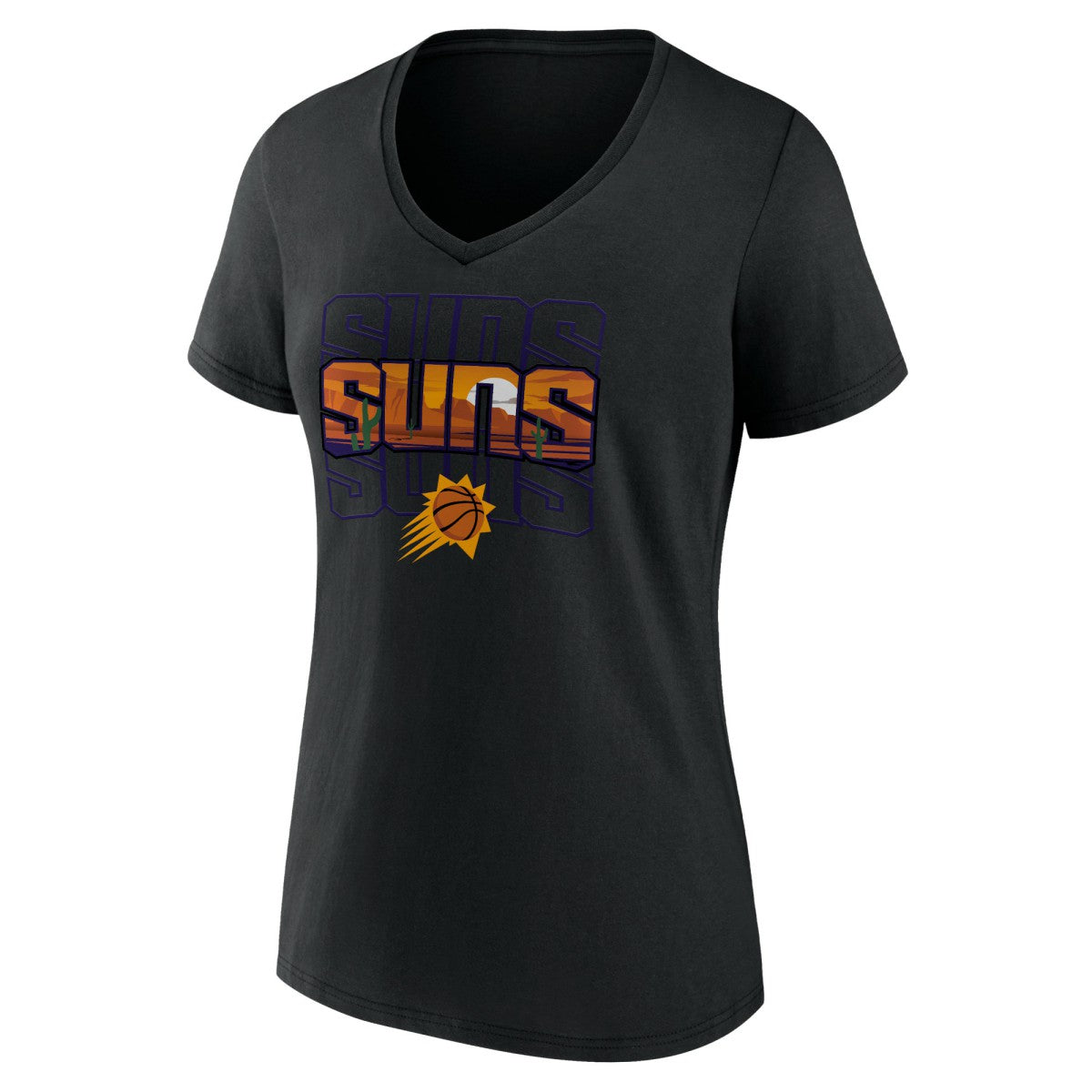 NBA Phoenix Suns Women's Announcer V-Neck T-Shirt