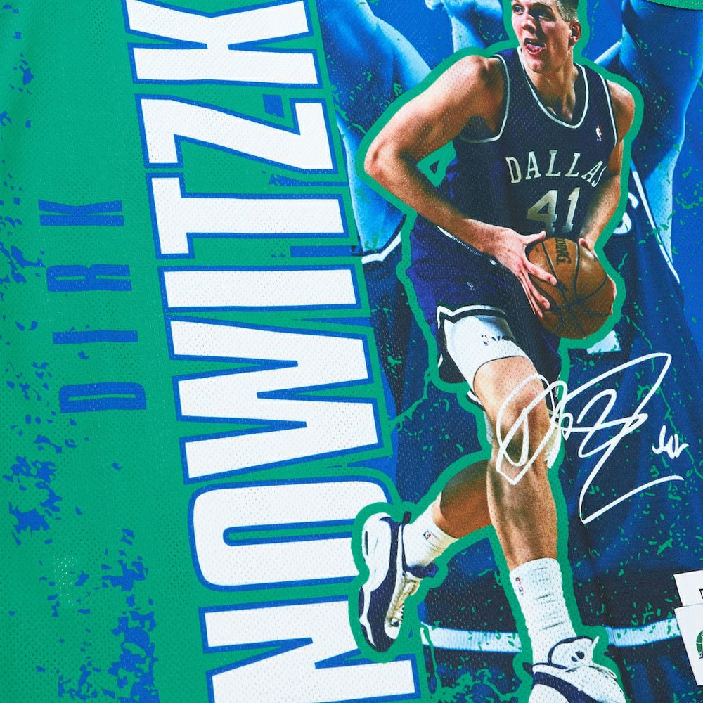 NBA Dirk Nowitzki Dallas Mavericks Hardwood Classics Player Burst Tank Top sale