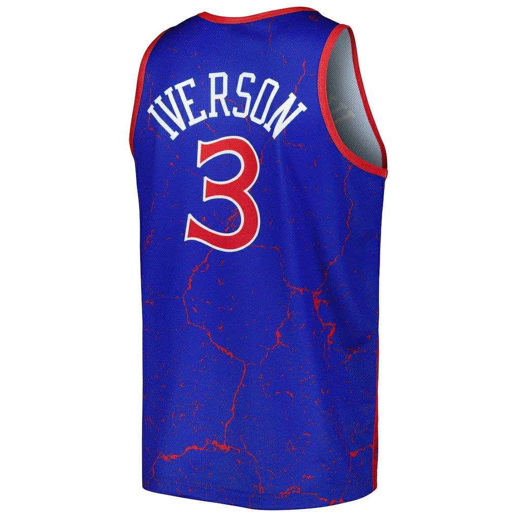 NBA Allen Iverson Philadelphia 76ers 1996-97 Hardwood Classics Player Burst Tank Top