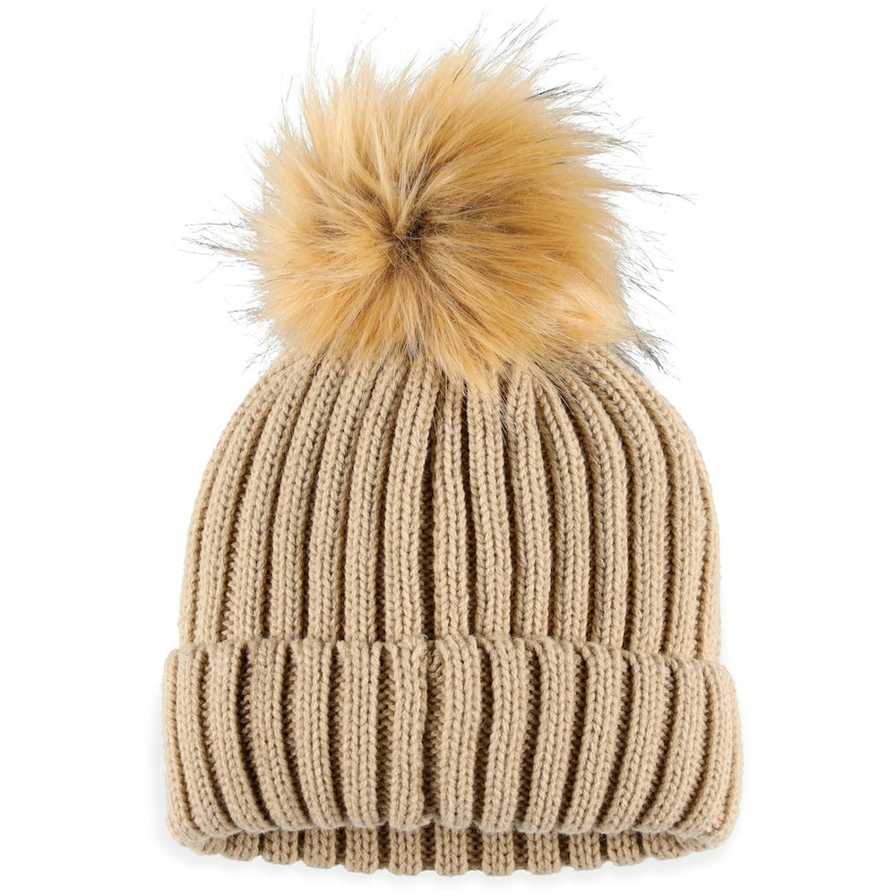 WEAR by Erin Andrews Women's Neutral Cuffed Knit Hat with Pom - Arizona Cardinals