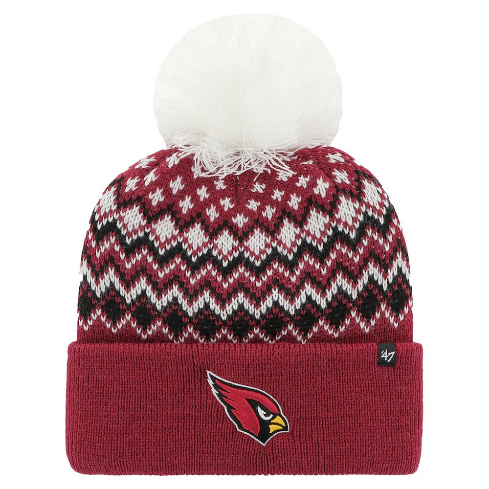 '47 Women's Elsa Cuffed Knit Hat with Pom - Arizona Cardinals