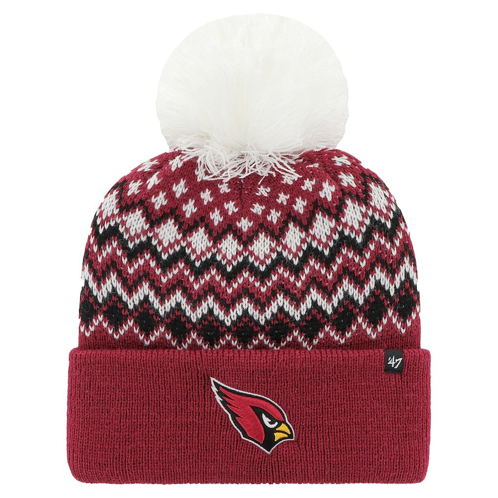 '47 Women's Elsa Cuffed Knit Hat with Pom - Arizona Cardinals