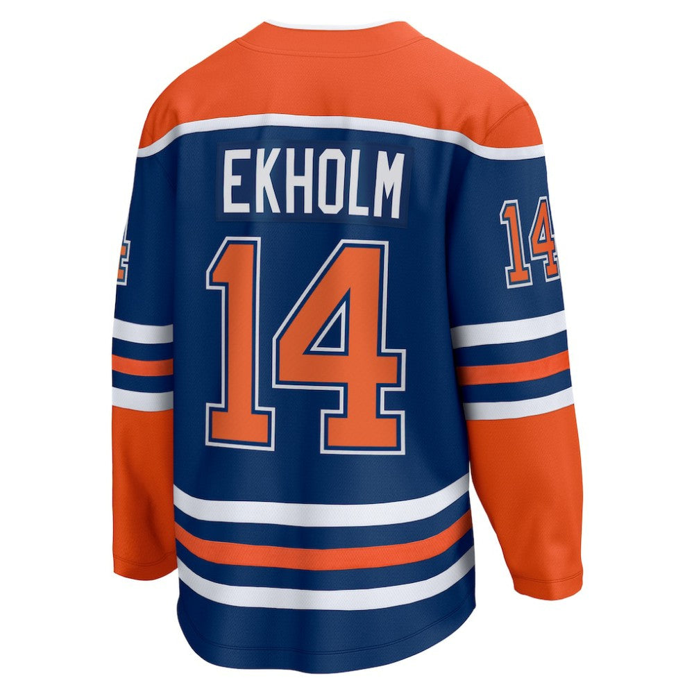 NHL Royal Mattias Ekholm Edmonton Oilers Fanatics Home Breakaway Jersey
