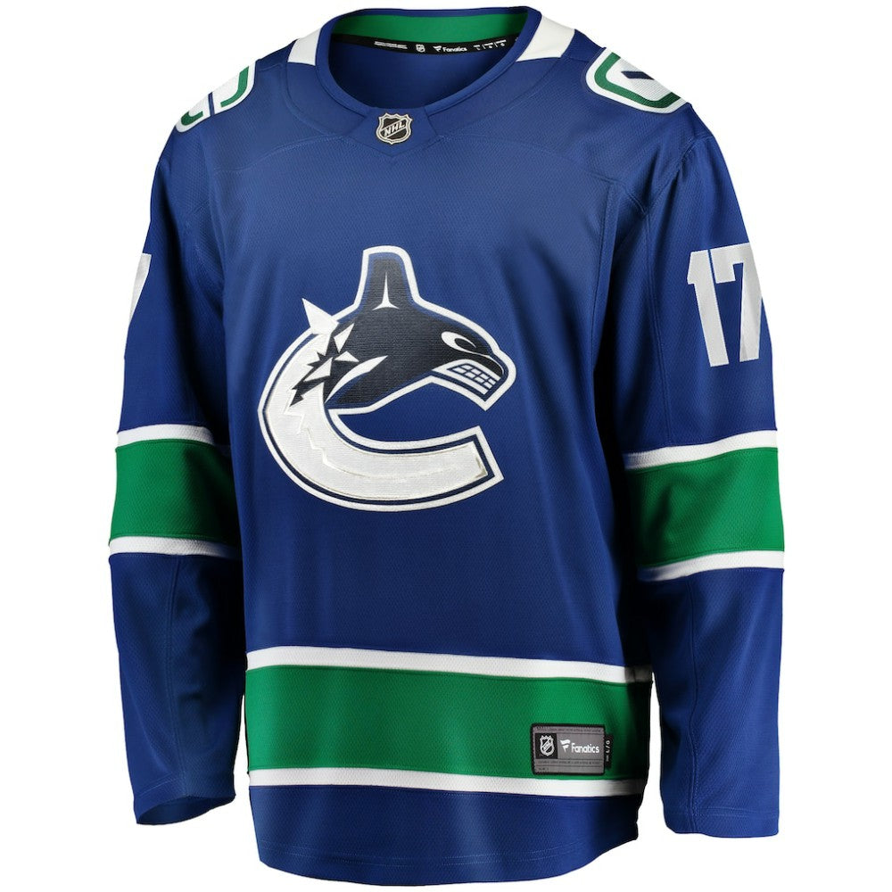 NHL Blue Filip Hronek Vancouver Canucks Fanatics Home Breakaway Jersey