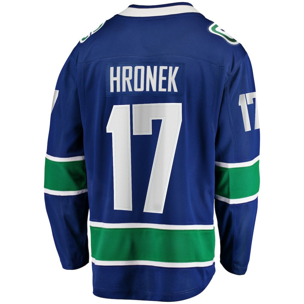 NHL Blue Filip Hronek Vancouver Canucks Fanatics Home Breakaway Jersey