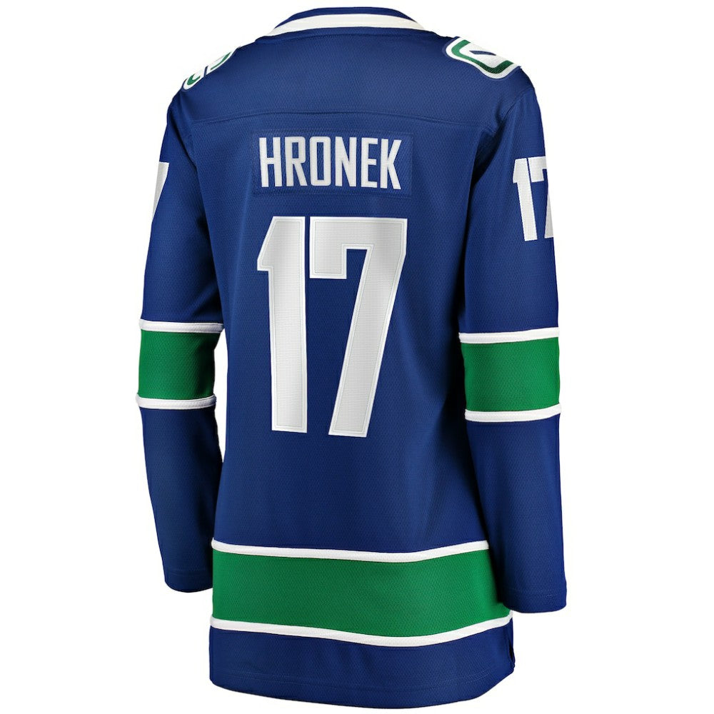 NHL Blue Filip Hronek Vancouver Canucks Women's Fanatics Home Breakaway Jersey