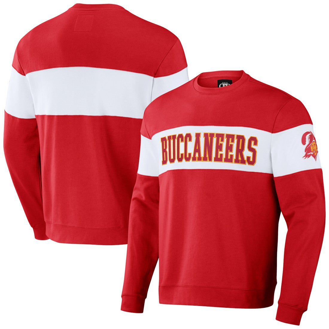 NFL x Darius Rucker Collection Team Color & White Pullover Sweatshirt - Tampa Bay Buccaneers