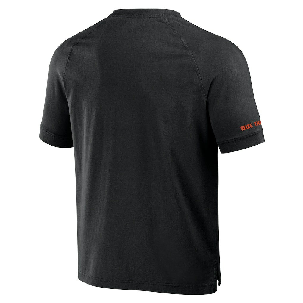 NFL x Darius Rucker Collection Washed Raglan Henley T-Shirt - Cincinnati Bengals