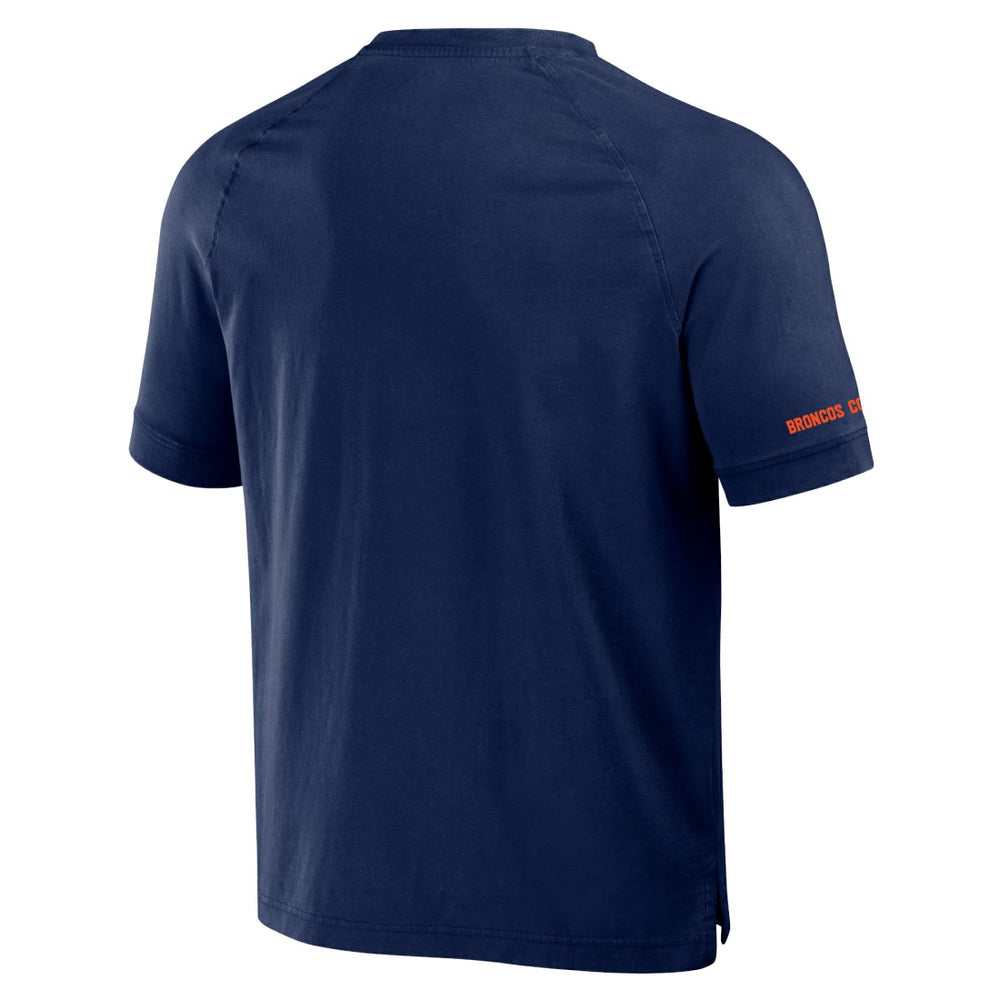 NFL x Darius Rucker Collection Washed Raglan Henley T-Shirt - Denver Broncos