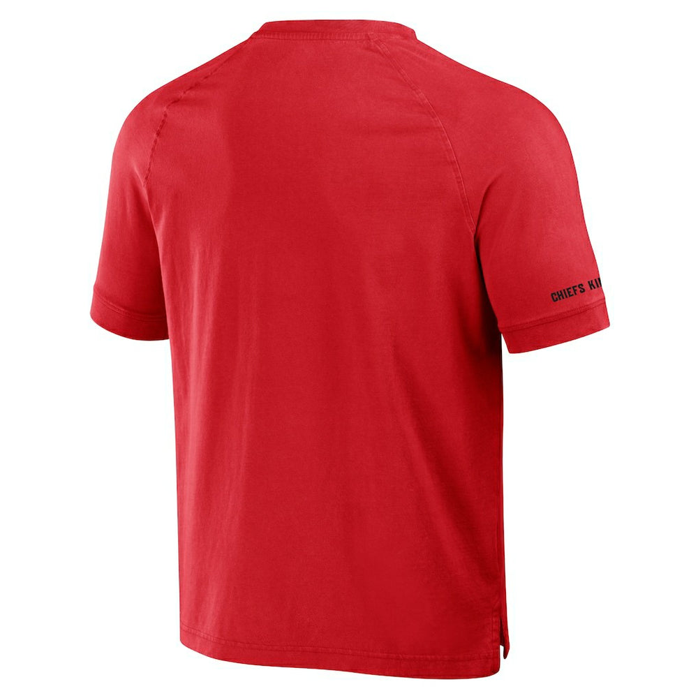 NFL x Darius Rucker Collection Washed Raglan Henley T-Shirt - Kansas City Chiefs